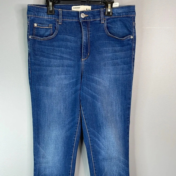 Garage Retro High Waist Jegging Jeans Blue dark Wash Stretch Size 11 - Picture 3 of 11